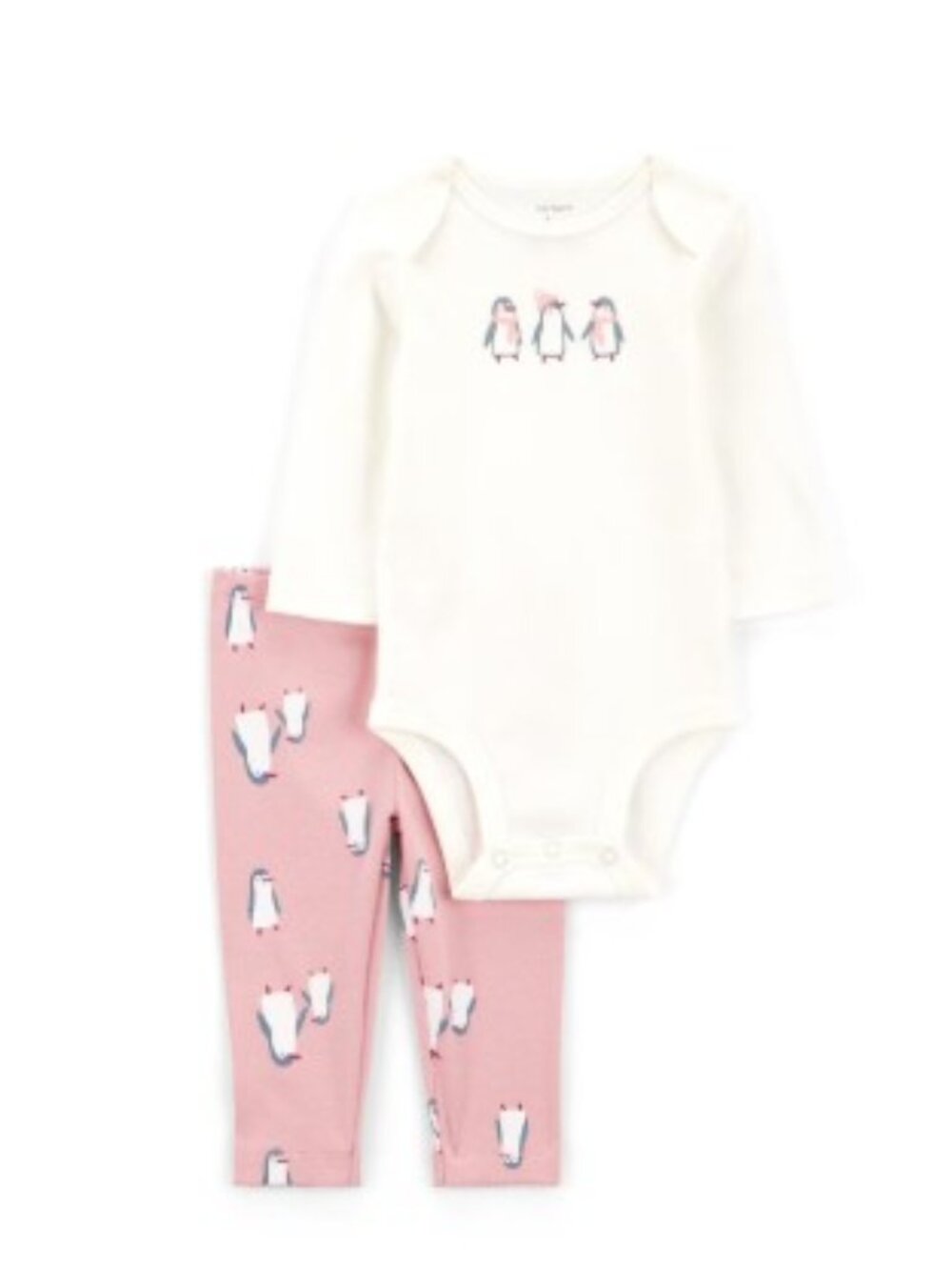 Carter's Baby Girls 3-Piece Outfit Set Cream Pink Penguin Multiple Sizes